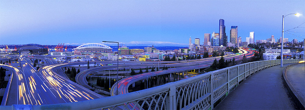 Seattle Skyline, Seattle, Washington, USA.  A Limited Edition Print by John Shephard - John Shephard Photography
